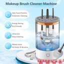 Electric Makeup Brush Cleaner Efficient Deep Cleaning and Drying of Mmake-Up Brushes Portable Automatic USB Cosmetic Brushes Cleaner Tool for All Size Beauty Makeup Brush Set(White)