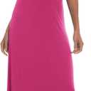 Urban CoCo Women's Scoop Neck Solid Sleeveless Summer Beach Tank Top Casual Maxi Dress (Large)