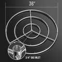 Skyflame 36-Inch Round Stainless Steel Fire Pit Jet Burner Ring - High Flame