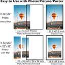 JCJMY 24x36 Picture Frame with 20x30 Mat, Display Photo 20x30 with Mat or 24 x 36 Without Mat, Wall Hanging Large 24 by 36 Poster Frame with Plexiglass, Black