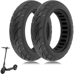10x2.125 Solid Rubber Tire for Segway Ninebot F20/F25/F30/F40/F65/D18W/D28U/D38U Electric Scooter Accessories 10 Inch Scooter Tire Wheel Replacement Non-slip Anti-shock (2 Pcs)