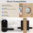 Keypad Door Lock with Handle, VOLIBeL Keyless Entry Door Locks, Smart Fingerprint Smart Knob for Front, Electronic Digital Deadbolt, Smart Locks with App & Security Deadlocking