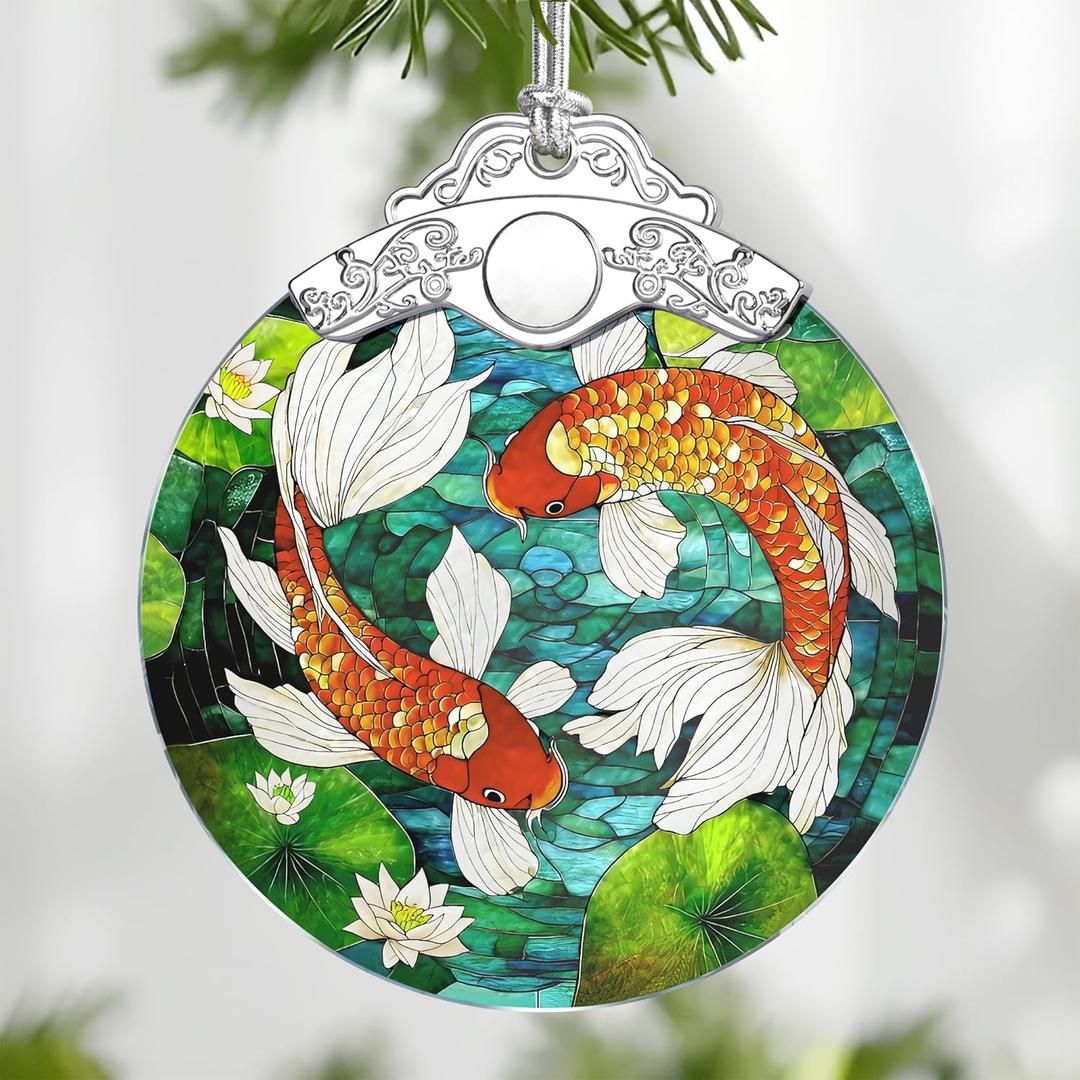 Koi Fish Christmas Ornaments  Christmas Decoration, Holiday Decor, Xmas Stocking Stuffers, Gift Idea, Gifts for Koi Fish Lover, Coworker, Friend, and Family