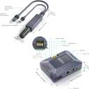 XLTTYWL Starlink Mini Poe Injector & Splitter, 150W 3 in 1 GigE Passive & ESD Protection Mini Starlink 12v with USB & Type-C Power Output and DC Step UP Converter DC 9-36V/200W