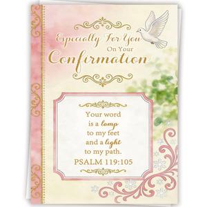 Communion Cards for Girls, Confirmation Gifts for Daughter Granddaughter Niece