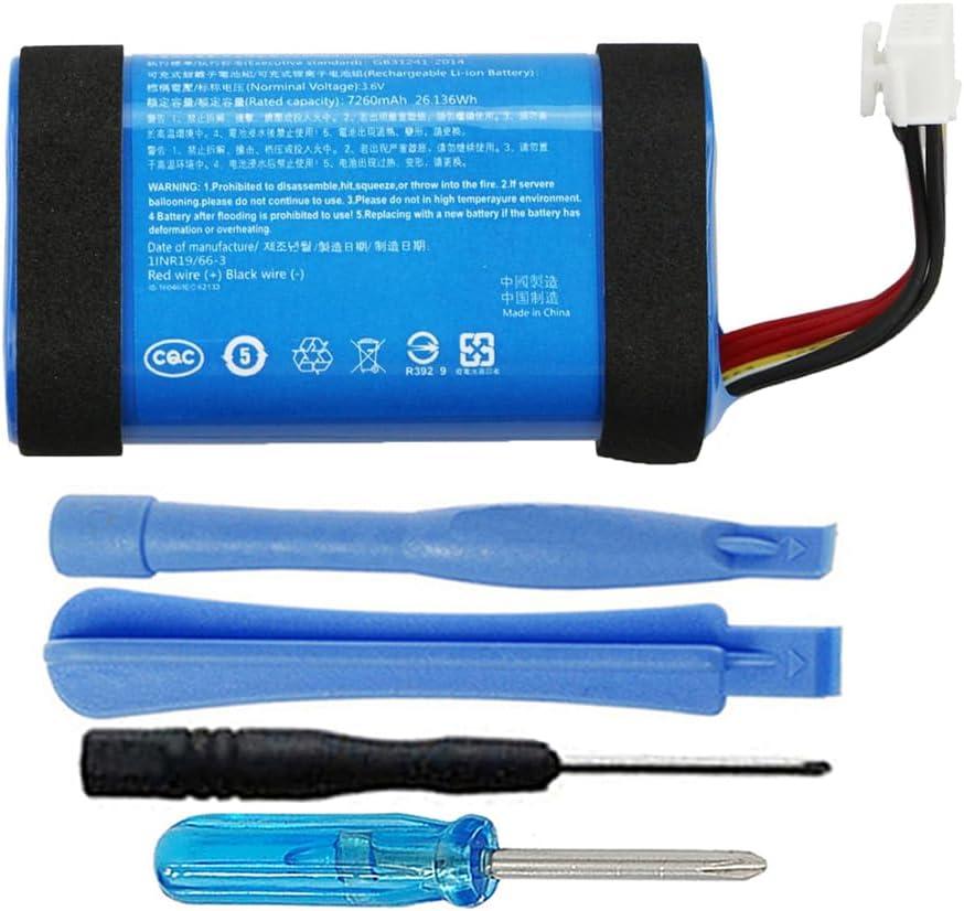 7260mAh SUN-INTE-168 Battery Replacement Compatible with JBL Pulse 4 Portable Bluetooth Speaker