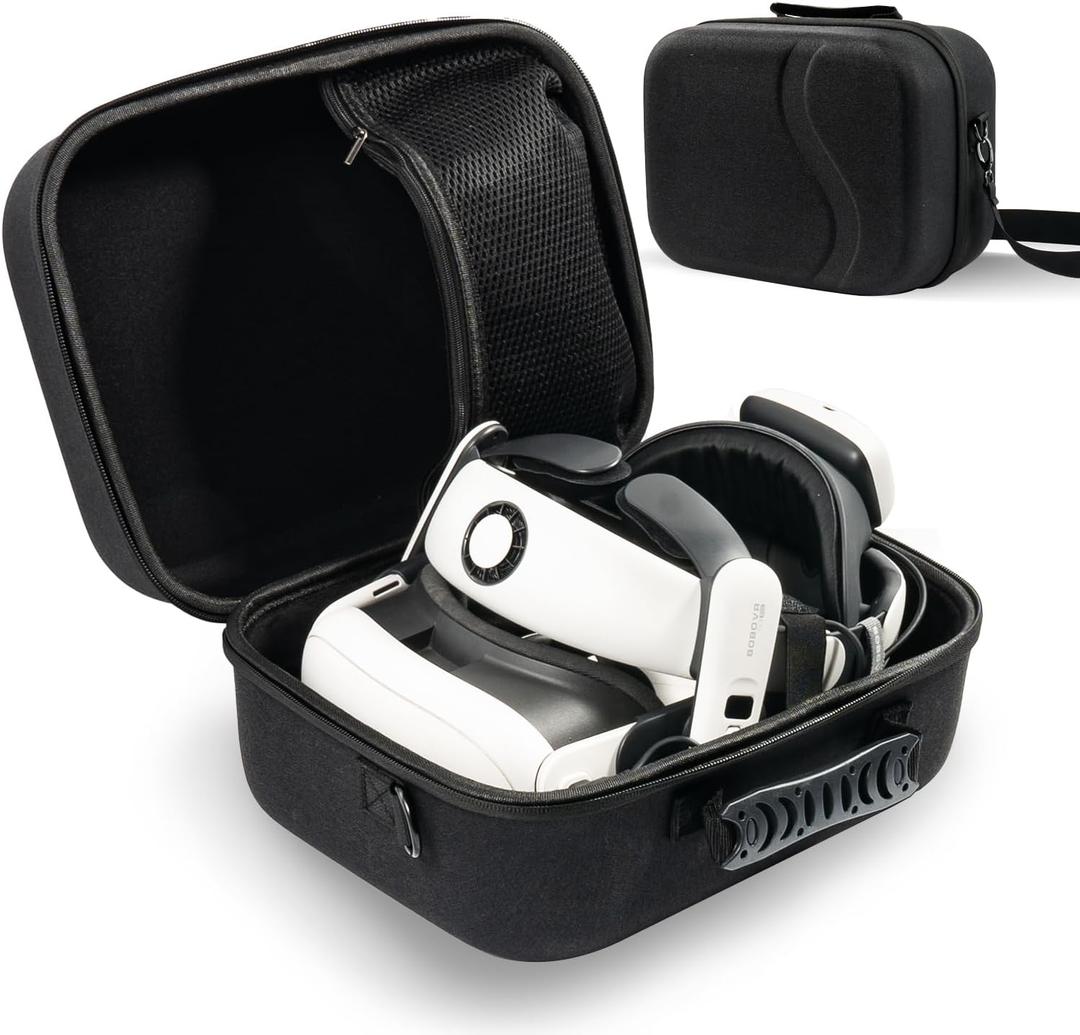 Carrying Case for Meta Quest 3, Travel Bag Compatible with BOBOVR S3 Pro Battery Head Strap, Controllers and Other Accessories, Hard Shell Case and Superior Protection for Oculus Quest 3 (Black)