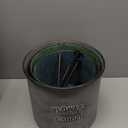 Deco 79 Metal Indoor Outdoor Planter Large Planter Pot with Flowers And Garden Text and Black Tripod Legs, Set of 3 Planters 20", 18", 16"H, Multi Colored