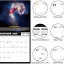 2 x 2026 Calendar, 2026 Wall Calendar, Space Wall Calendar 2026. Jan. 2026 - Dec. 2026, 12" x 24" (Open), 12-Month Calendar with Large Blocks, Thick Paper, Hanging Holes, Ample Writing Space