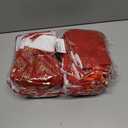 SYITCUN 48pcs Mini Christmas Stockings, 9 Christmas Stockings Bulk with Golden Snowflakes, Red Small Stockings with Sparkling Surface, Perfect for Xmas Fireplace Staircase Decoration