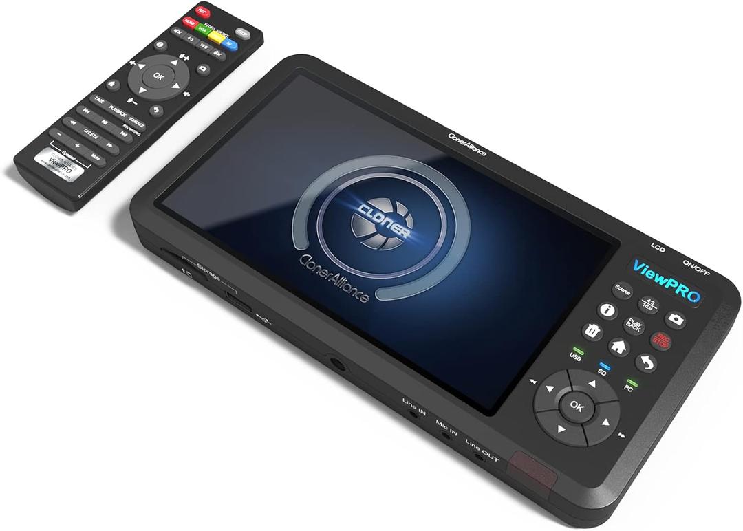 ViewPro, Portable 1080p@60fps HDMI Video Recorder and Playback with 7" LCD, AV/VGA/YPbPr Inputs. Schedule Recording. No TV is Required.