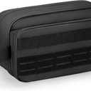 Toiletry Travel Bag for Men Tactical Hygiene Bag, Shaving Kit Toiletries Organizer Dopp Kit with Large Capacity, Black (Empty Bag Only)