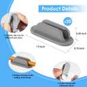 20 PCS Adhesive Pencil Holders for Desk, Silicone Pencil Holder for Notebook, Marker Holder for Clipboard and Wall, Classroom School Office Desk Accessories, Teacher Supplies (Grey)