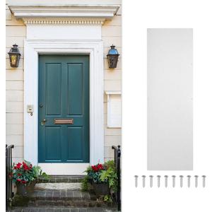 uxcell Door Kick Plate, 10 x 34 Inches Anodized Aluminum Kick Plate Door Plate, 1.5mm (1/16 Inch) Thickness, for Exterior Front Door or Back Door, Silver (Single Pack)