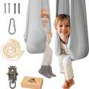 Sensory Swing for Kids & Adults (300 lb Capacity) - Indoor & Outdoor Therapy Swing - Soft Calming Hug Effect for ADHD, Autism & Sensory Seekers - Hardware Included