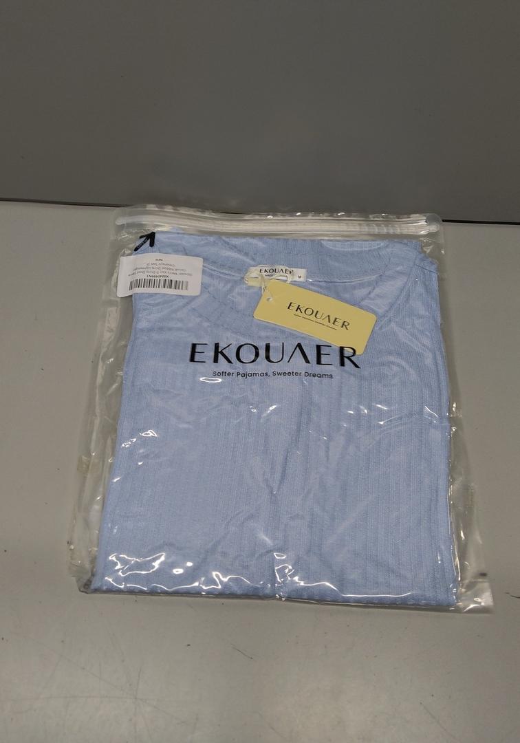 Ekouaer Men's Knit T-Shirts Short Sleeve Casual Ribbed Shirts Lightweight Crewneck Tees Stretchy Undershirts, M