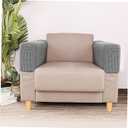 Homoyoyo 4PCS Armrest Covers Stretch Armchair Slipcover Protector Anti- Stain Washable Furniture Protector Arm Covers for Chairs Sofa Recliner Sofa Couch (Light Grey)