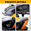 Left Headlight Assembly w/DRL Compatible with Altima SV/S/SR/SL/Platinum 2023-2024 Projector Headlamp Driver Side Black Housing Clear Lens 260609HF0C