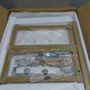 Masupu Rattan Nightstand,Modern Boho Farmhouse Wood Bedside Table with Storage Drawer and Open Shelf,Small Gold Frame Side End Table for Bedroom, Living Room, Office (White) (Normal Size)