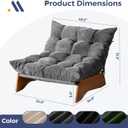 MAXYOYO Adjustable Living Room Chair, 3-Position Accent Chair with Frame | Convertible Living Room Chair & Recliner, Tufted Cushion Floor Chair, Soft Upholstered Lounge for Bedroom, Lounge, Dorm