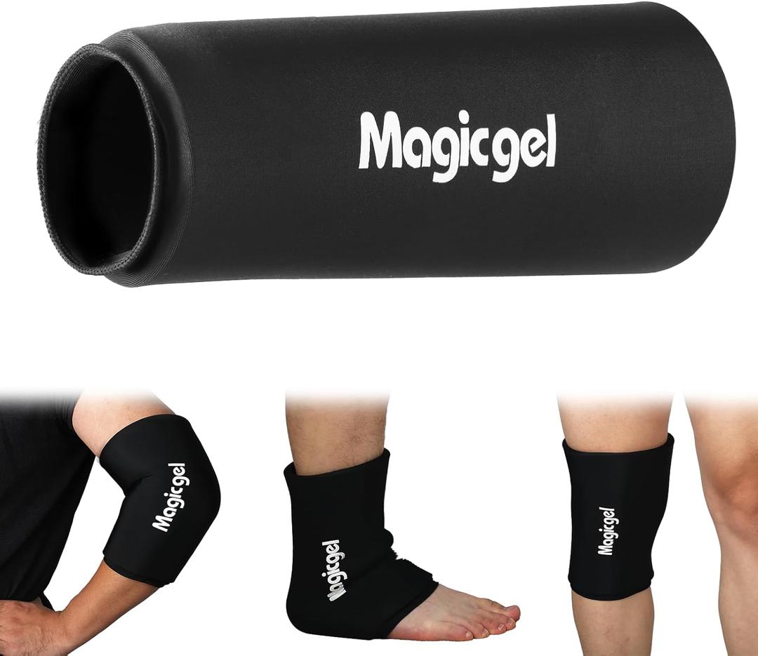 Magic Gel Small Knee & Elbow Ice Pack Sleeve 1 Pack  Reusable Hot & Cold Therapy Wrap for Targeted Relief  Compact Compression Fit
