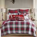 Levtex Home - Spencer Plaid Quilt - Full/Queen - Christmas Tartan Plaid - Red, Green, White, Blue, Gold - Quilt (88x92in.) - Reversible - Cotton/Poly
