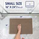 SUBRTEX Bathroom Rugs Chenille Bath Rug Soft Short Plush Bath Mat Soft Shower Mat Water Absorbent Shower Mat Quick Dry Machine Washable (Taupe Brown,18" x 24")