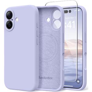 Magnetic for iPhone 17 Case, Compatible with MagSafe, Silicone Shockproof Protective Phone Case for iPhone 17 6.3", Lilac