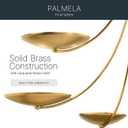 Kichler 32 Inch Palmela 4 Light Soft Modern Chandelier in Lacquered Brass, (30.5" H x 32" Dia), 52855LBR, 32 Inches - 2 Tier