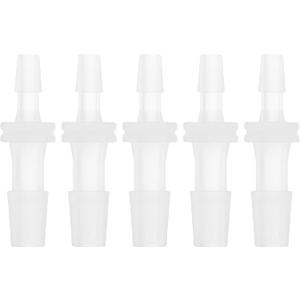 5 Pcs Aquarium Plastic Hose Barb Fitting 1/8" to 3/16" Hose ID Connectors Clear Plastic