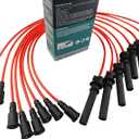 High Performance Racing Spark Plug Wires Compatible with Dodge Ram 1500/2500/ 3500 2003-2005 Durango 2004-2005 5.7L V8 Red