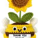 Teacher Appreciation Gifts - Teacher Gifts for Women - Teachers Appreciation Week, Thank You Crochet for Teachers Women - 6.3'' x 3.15'' Inspirational Positive Tulip Doll Toy Figure Crochet