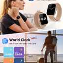 Smart Watch for Women with Blood Pressure Monitor, 2.06" AMOLED Display, IP68 Waterproof Fitness Tracker, 118 Sports Modes, Heart Rate/SpO2/Sleep Monitor, Gift for Her, Compatible with Android iPhone