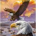 Dawhud Direct Fleece Throw Blanket - 75x90-Inch Flying Eagle Plush Blanket for Kids and Adults - Soft and Cozy for Bed, Couch, or Travel - Thoughtful Gifts Animal Lovers (Iii Eagle Clouds)