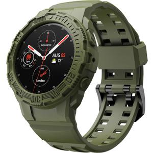 T-ENGINE Rugged Protective Case With Band Compatible for Galaxy Active 2 Watch 44mm - Easy Install (Army Green)