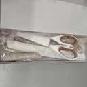 Astercook Knife Set, 13 Pieces Kitchen Knives Set with Healthy Anti-Rust Coating, Dishwasher Safe, Stainless Steel Chef Knife Sets with 6 Blade Guards, Perfect Valentine's Day Gifts for Kitchen (Large, Cream)