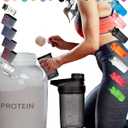 A Stylish Mechanic Design Dark Black Protein Shaker Bottle w. (Twist Cap Leakproof & Lockable,Large Moden Loop w. Slim Arm),Strong Cup Anti-Drop,Small Non-Metal Mixer Ball 1.77",BPA Free,16OZ / 500ML