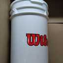 WILSON Sporting Goods Ball Bucket with Lid, White