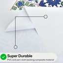 Wipeable Waterproof Tablecloth Vinyl Tablecloths for Rectangle Tables Heavy Duty PVC Tablecloth for Kitchen Dining Table (Flowers-3, 54'' x 54'')