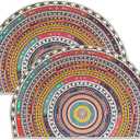 2 Pcs Half Round Home Welcome Door Mat,24''X36'' Indoor Welcome Doormat Outdoor Carpet Entrance Rug Living Room Bedroom Entrance Mat (24''X36'', 2)