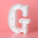 LED Marquee Letter Lights G Alphabet Light Up Marquee Number Letters Sign for Wedding Birthday Party Battery Powered Christmas Lamp Night Light Home Bar Decoration