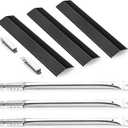 Grill Replacement Parts for Oklahoma Joe's Longhorn Combo 3-Burner Charcoal/Gas Smoker, Heat Plate Shield 1767017 1767054 16202046 Grill, Grill Parts Burner Tube & Crossover Tubes for Oklahoma Joe (11851)