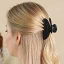 8 Pcs Large Acrylic Hair Claw Clips for Women Non slip Strong Hold Clamps for Thick and Thin Hair(Polka Dots,Black,White)