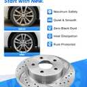 Anpulsero Brake Pads And Rotors Kit Rear Compatible with 2016-2023 Honda Civic, Automotive Replacement Brake Kits Geomet 30091 D1878-9106 Drilled And Slotted Rotors Ceramic Brake Pads 260mm(10.2in)