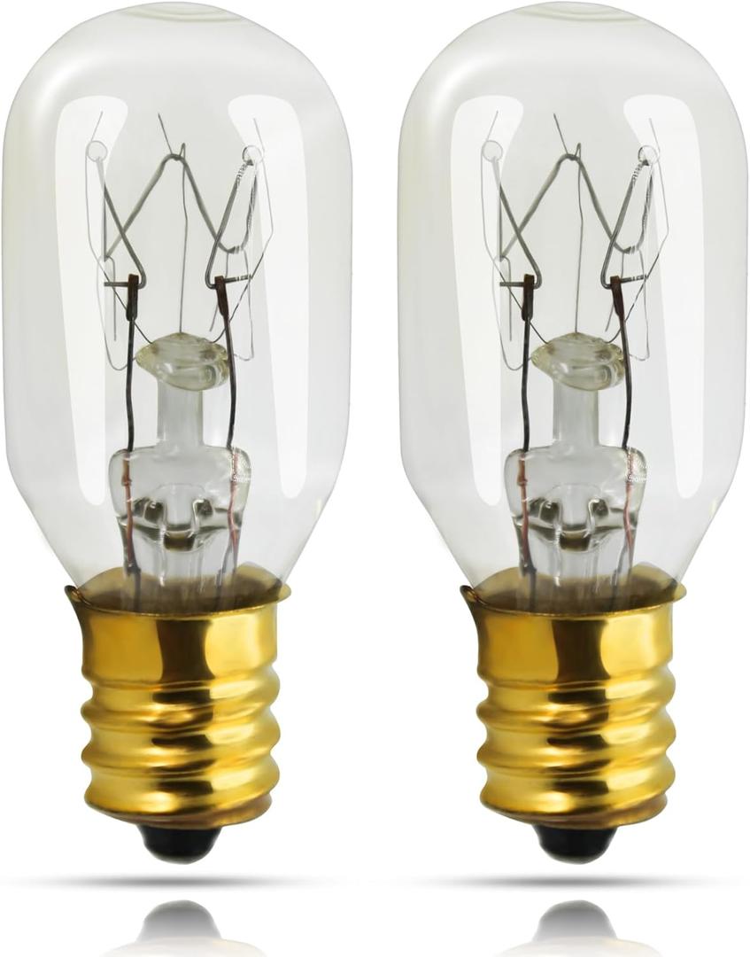 Incandescent Replacement Bulb for Conair RP34B Illuminated Makeup Mirror Illuminated, Warm White Light, 120V, 25W, E12 Candle Holder Base, 2-Pack