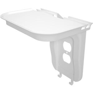 suptek Large Wall Outlet Shelf,Home Wall Shelf Organizer for Outlets,Perfect for Bathroom Kitchen,Bedrooms,Ideal for Cell Phone Speaker up to 20lbs,with Cable Management and Detachable Hooks (S3XLW)