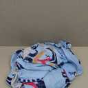 Summer Dresses for Women 2025 Flowy Ruffle 3/4 Sleeve V Neck Tiered Casual Babydoll Boho Beach Mini Dress (X-Large, Blue Tribe)