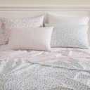 Laura Ashley - Twin XL Sheet Set, Crisp & Cool Cotton Percale Bedding for Year Round Comfort, Deep Pocket, Bed Sheets with Matching Pillowcase (Blossom Bliss Pink)