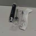 Maestri House Rechargeable Milk Frother with 3 Heads, LunaFro AS Handheld Electric Foam Maker Waterproof Detachable Stainless Steel Whisk Drink Mixer Foamer with Stand for Lattes, Cappuccino, Egg (Black)