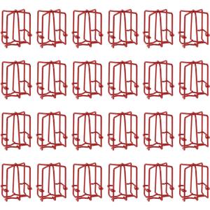 Shimeyao 24 Pcs 1/2" Red Fire Sprinkler Head Cage Guard Protector Cover Watering Equipment System Sprinkler Bracket for Pendent Upright Horizontal Sidewall Double Hook Ceiling Mount